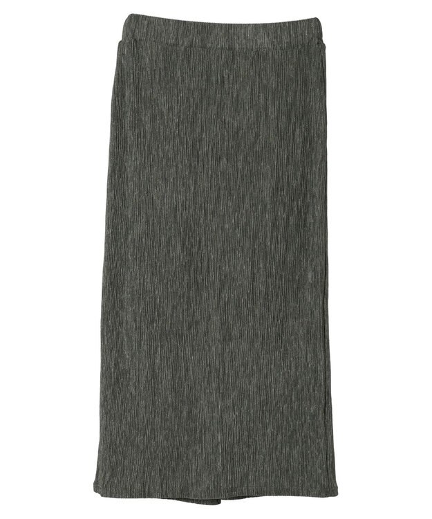 Green Parks メランジプリーツＩラインスカート Khaki