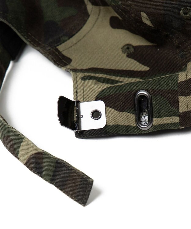 WEGO ロゴ刺繍カモフラキャップ グリーン