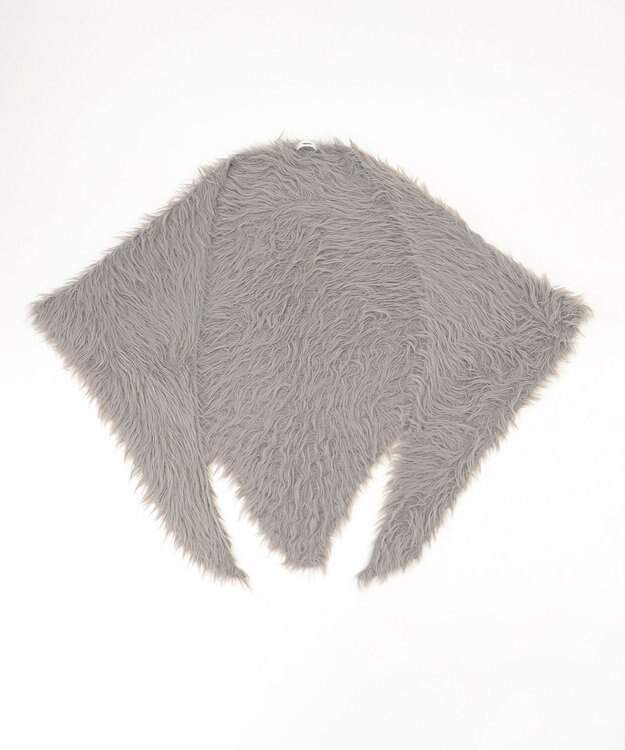 NAVE 【ReNAVE・洗える】メルティーシャギーニット ストール ライトグレー系