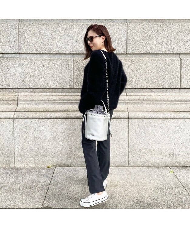 LA BAGAGERIE 【インスタグラマー chiyoさん×LA BAGAGERIE】チェーンバケツバッグ シルバー