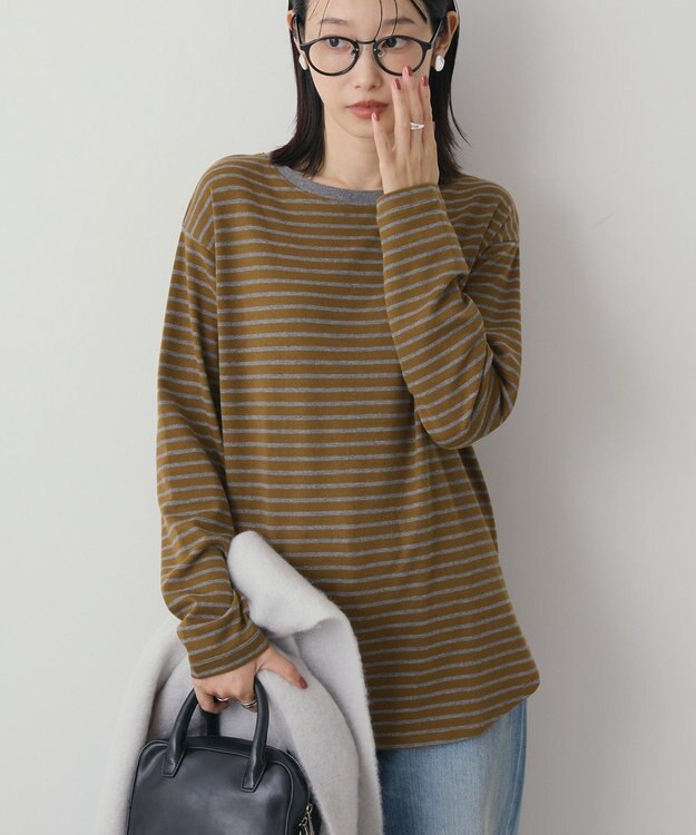 AMERICAN HOLIC アソートラウンドカットプルオーバー Border Camel