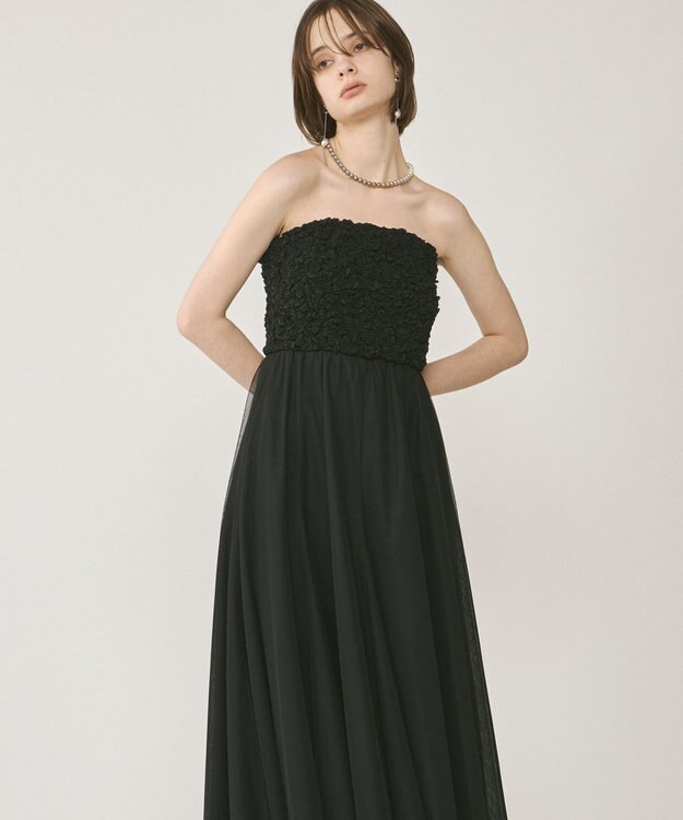 GRACE CONTINENTAL シャーリングベアドレス ブラック