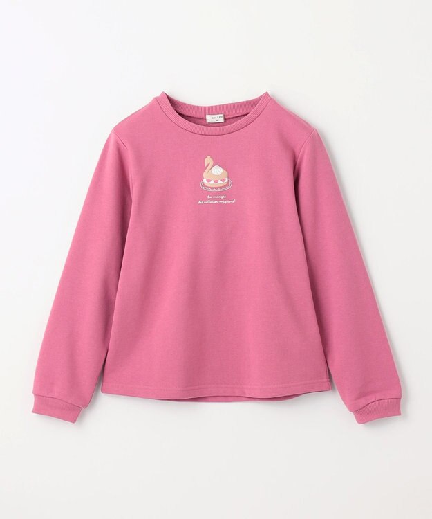 ANY KIDS 【春まで主役】アニマル発泡プリントトレーナー チェリーピンク