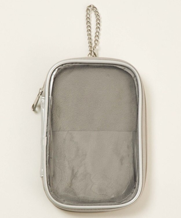 WEGO 【痛バ＆推し活グッズ】パールキルティングアクリルスタンドポーチ シルバー