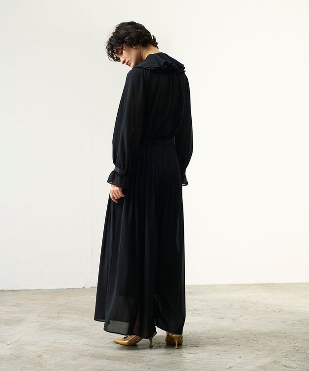 GRACE CONTINENTAL シアープリーツパンツ ブラック