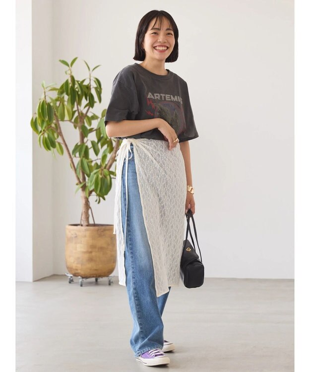 AMERICAN HOLIC レースラップスカート Off White