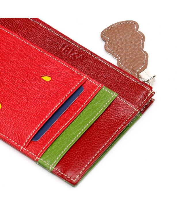 IBIZA フルータス　やぎ革　マルチケース（イチゴ） 赤