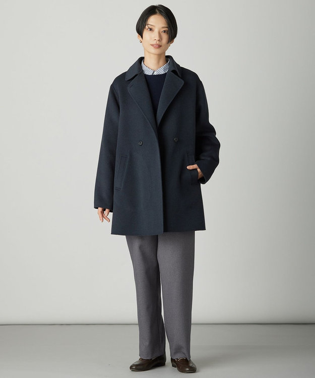 J.PRESS LADIES S 【WEB限定カラーあり】ツムギートflannel ストレート パンツ グレー系