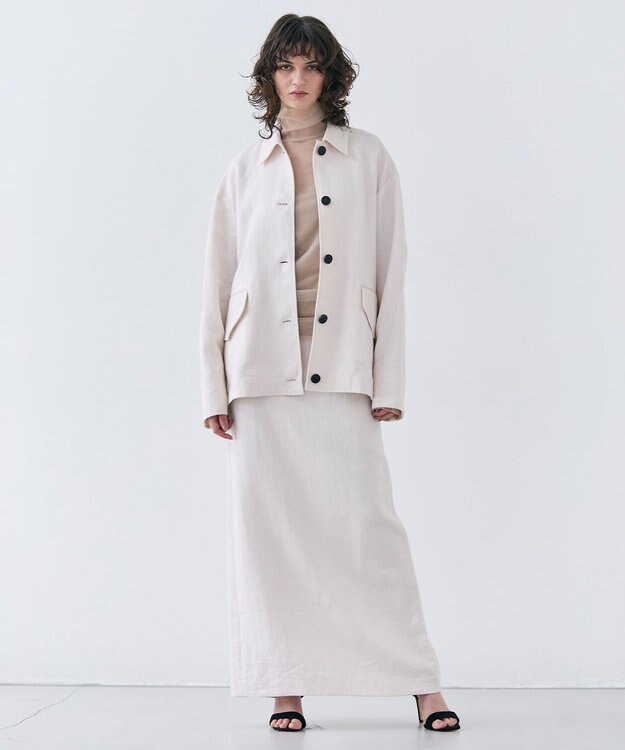 BEIGE， 【VERY 5月号掲載】CRINUM / オーバーサイズリネンジャケット Light Pink