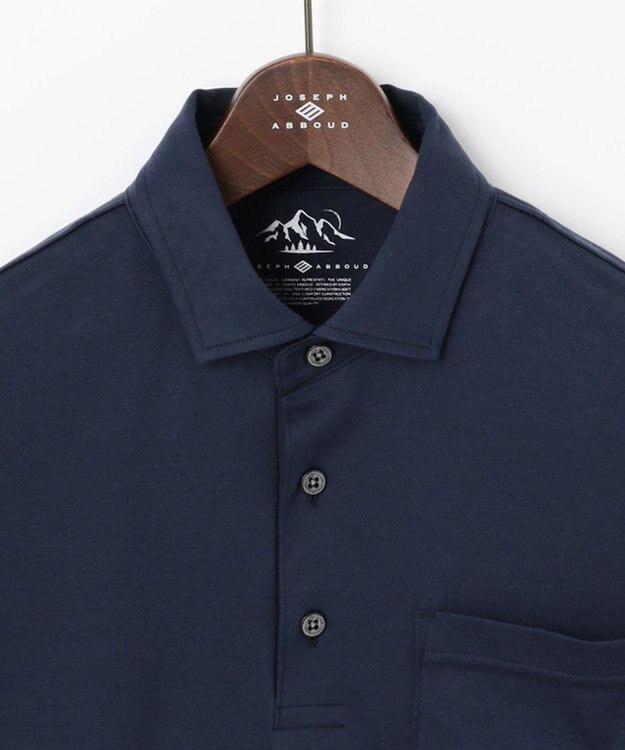 JOSEPH ABBOUD MOUNTAIN 【UNISEX】ASHA_OG_OGリップコンビ ポロシャツ ネイビー系