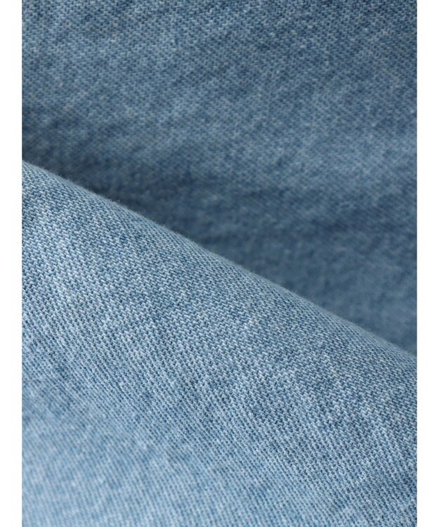 earth music&ecology フロントジップタックフレアスカート Light Indigo