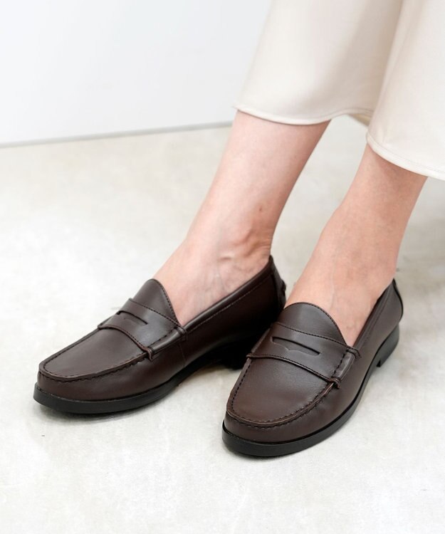APOM 本革ペニーローファー 25 ブラウン