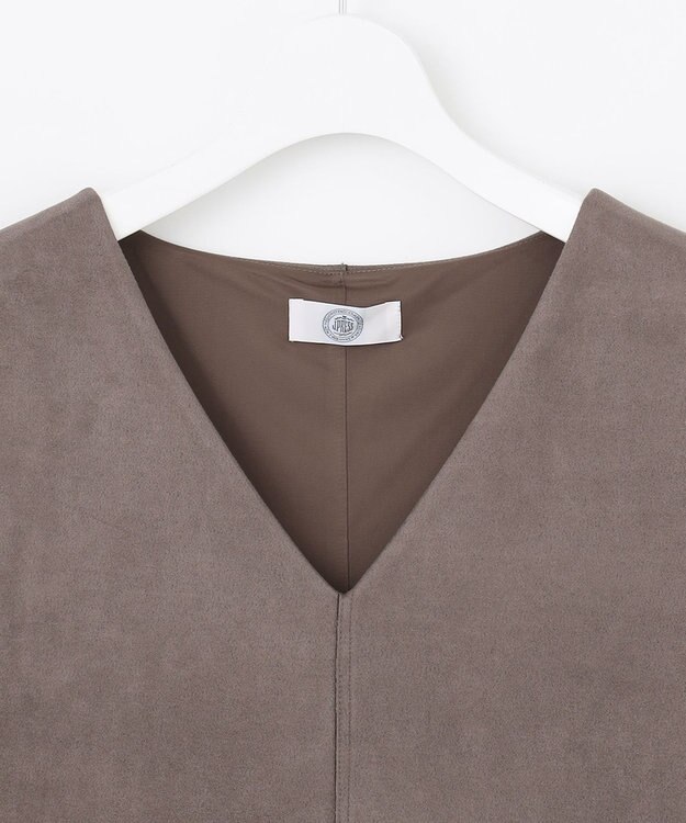 J.PRESS LADIES L 【洗える】スエードダンボール ジャンパースカート ブラウン系