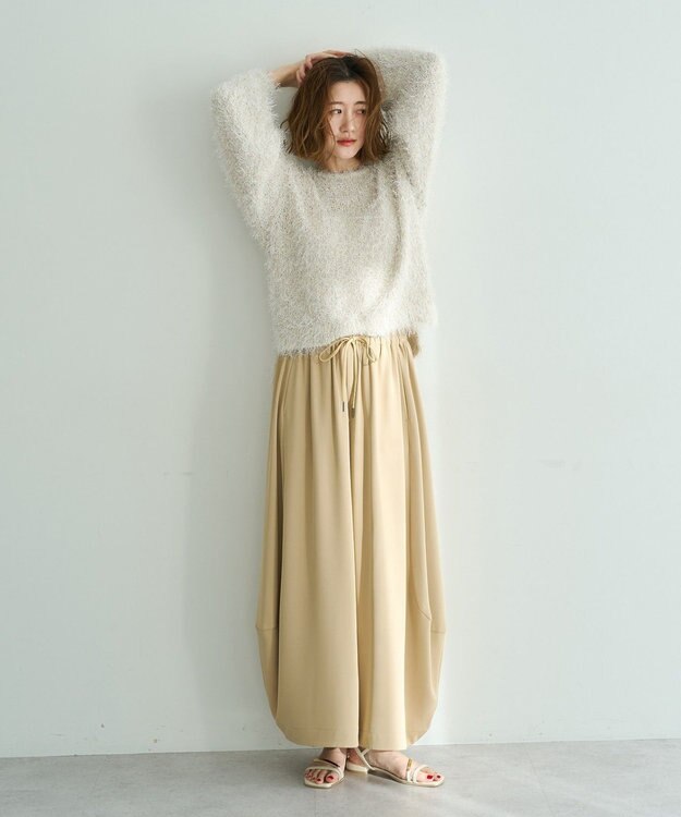 YECCA VECCA コクーンドレープワイドパンツ Beige