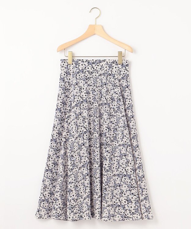 組曲 プランタンプリント フレアスカート ブラック系5