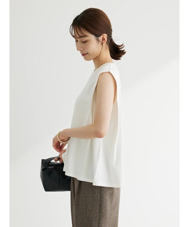 Green Parks ・ＳＵＧＡＲ　ＳＰＯＯＮ　ショルダータックフレンチＴシャツ Off White