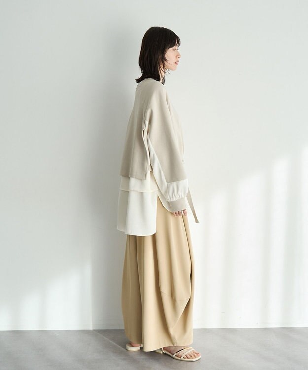 YECCA VECCA コクーンドレープワイドパンツ Beige