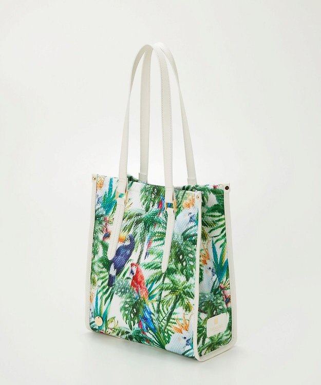 TOPKAPI 【TREASURE TOPKAPI】メッシュ ダブルプリント A4 トートバッグ グリーン