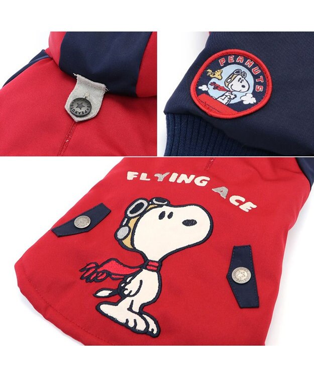 PET PARADISE スヌーピー 遠赤外線 コート 《ボルドー》 中型犬 大型犬 ボルドー