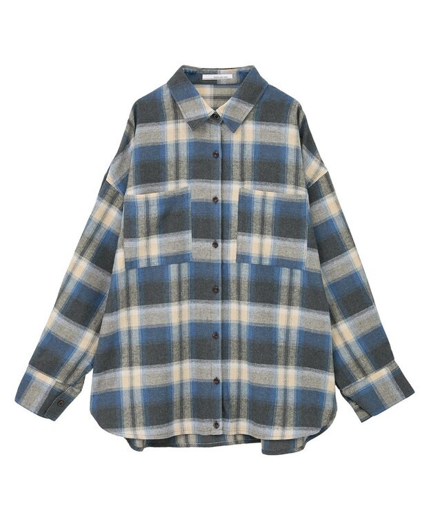 Green Parks ・ＥＬＥＮＣＡＲＥ　ＤＵＥ　２ｗａｙチェックビックシャツ Blue