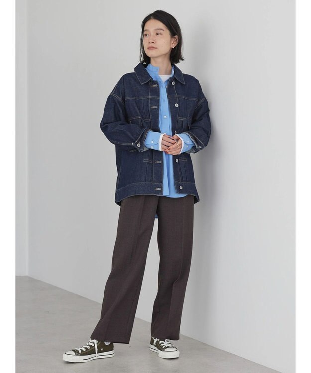 AMERICAN HOLIC 綿ブロードＢＩＧシャツ Sax