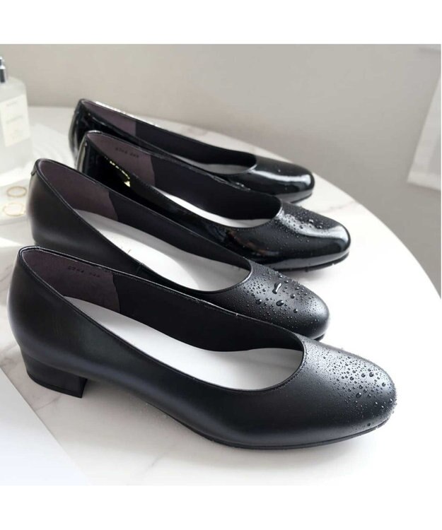 Pointer 日本製 本革 生活防水機能付きパンプス ブラック