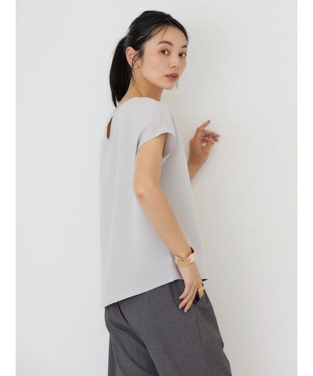 AMERICAN HOLIC 多機能フレンチスリーブブラウス Light Gray