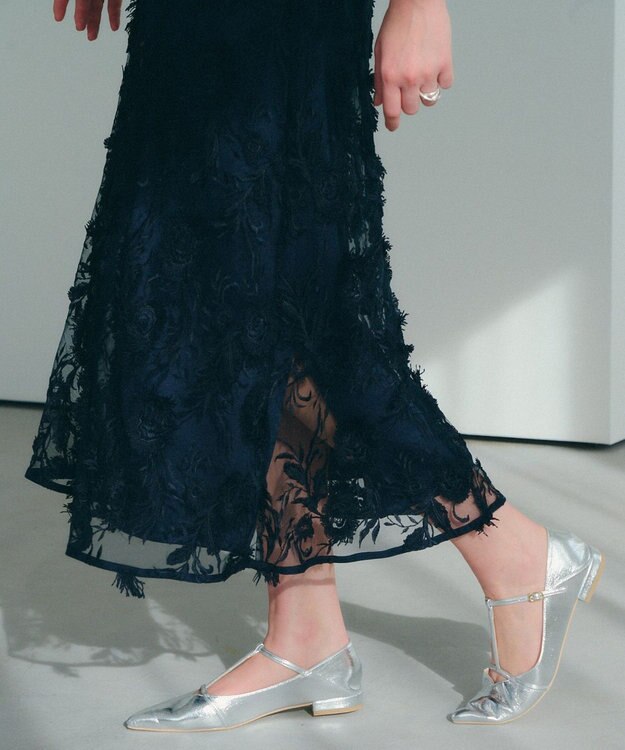 フラワーエンブロイダリーチュールスカート / YECCA VECCA