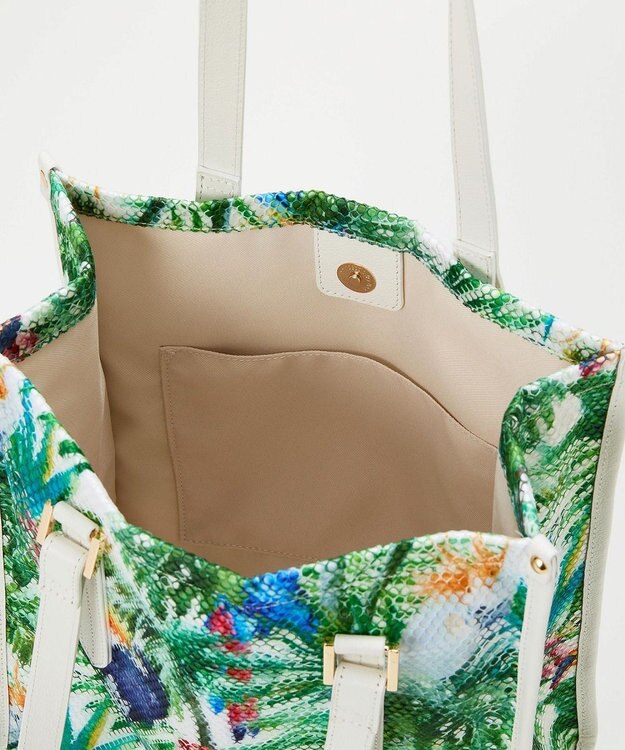 TOPKAPI 【TREASURE TOPKAPI】メッシュ ダブルプリント A4 トートバッグ グリーン