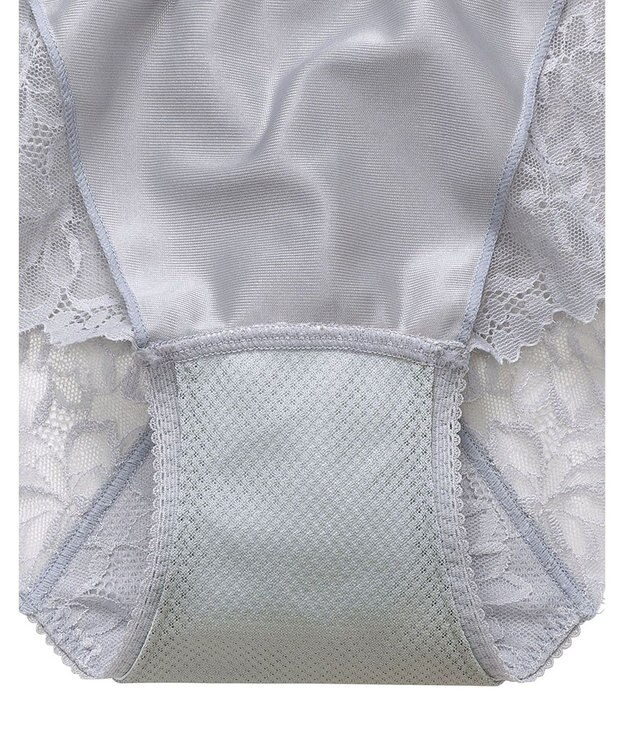 WACOAL サニタリーショーツ 【GOCOCi ゴコチ】 「普通~多い日」に対応 後ろまでしっかりカバー 羽付きナプキン対応 総レース 生理用ショーツ はきこみ丈あさめ レディース PGG198 /ワコール グレー