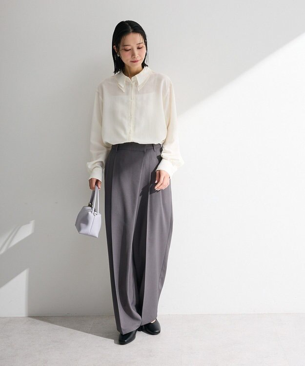 Green Parks レイヤード風ＢＩＧシャツ Off White