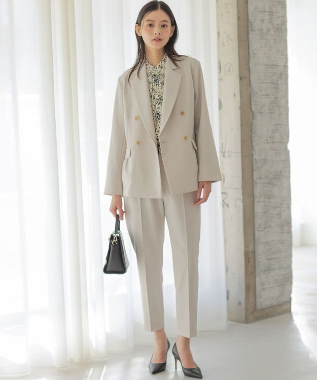 組曲 モザイクフラワープリント ブラウス アイボリー系5