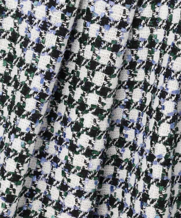 TOCCA 【百田夏菜子さん着用】【消臭】FROSTED CHECK TWEED ドレス ライトグリーン系