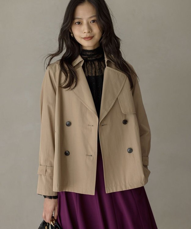 組曲 【前後着用可】チュールフリル ブラウス ブラック系