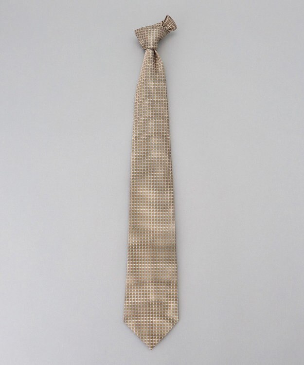 GOTAIRIKU GOTAIRIKU別注【日本製】シルク ネクタイ_格子柄 ブラウン系8