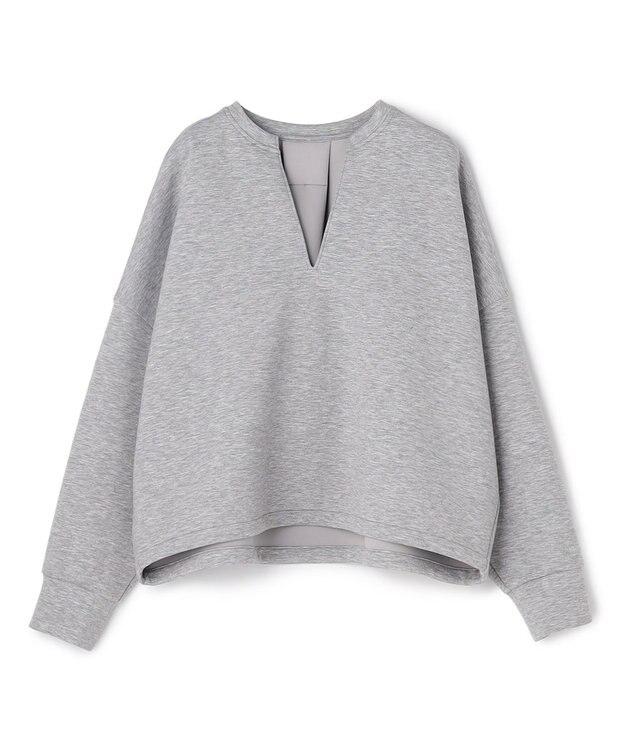 UNFILO BEAUTY FORM JERSEY キーネック トップス TOPグレー