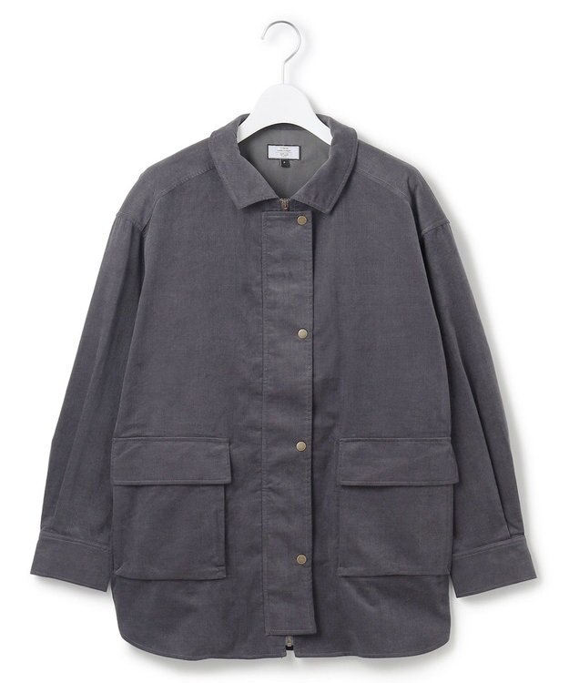 J.PRESS YORK STREET 【WOMEN】コーデュロイ シャツブルゾン グレー系