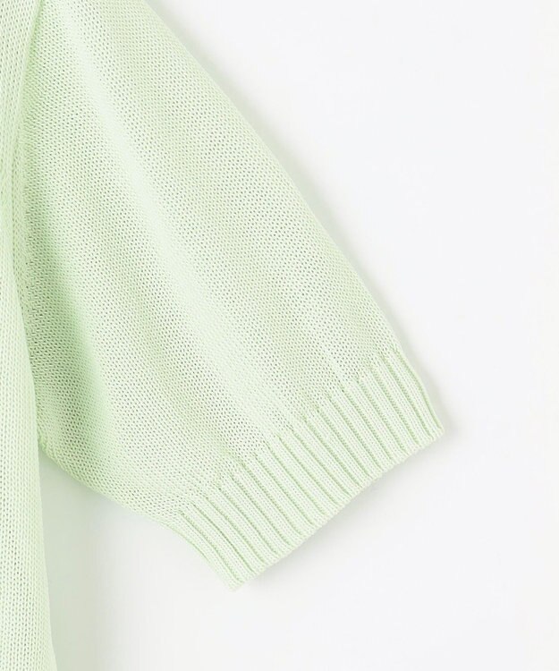 #Newans 〈花乃まりあさんコラボ〉コットンコードカーディガン ライトグリーン