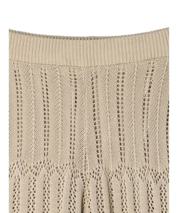 AMERICAN HOLIC 透かし編みニットパンツ Beige