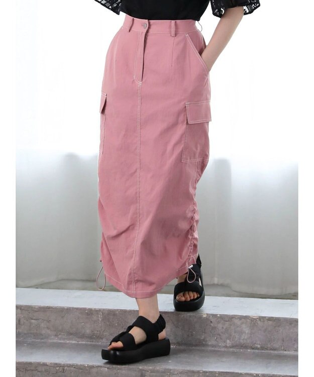 Green Parks ・ＳＵＧＡＲ　ＳＰＯＯＮ　配色ｓｔカーゴスカート