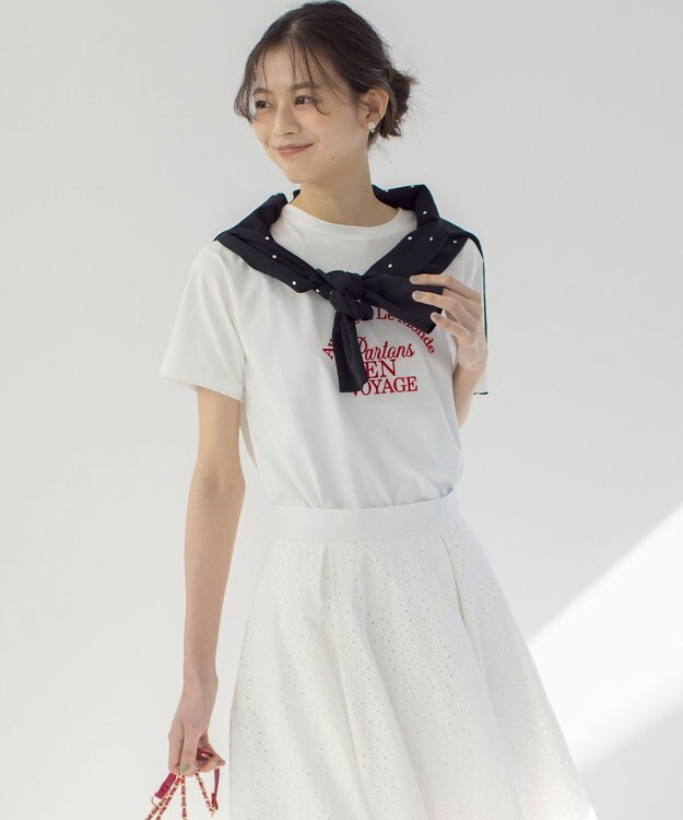 組曲 フロッキーロゴＴシャツ アイボリー系