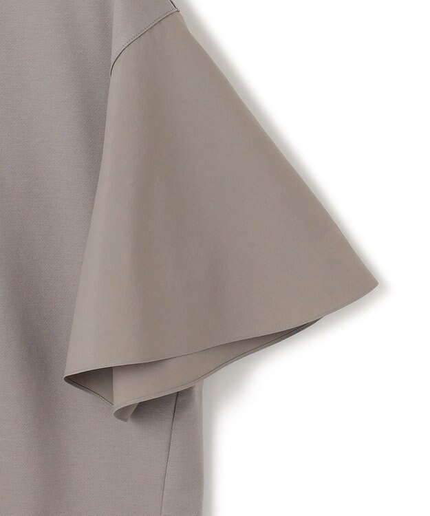 23区 【洗える】コットンツイルジャージー フレアスリーブ カットソー ダークブラウン系