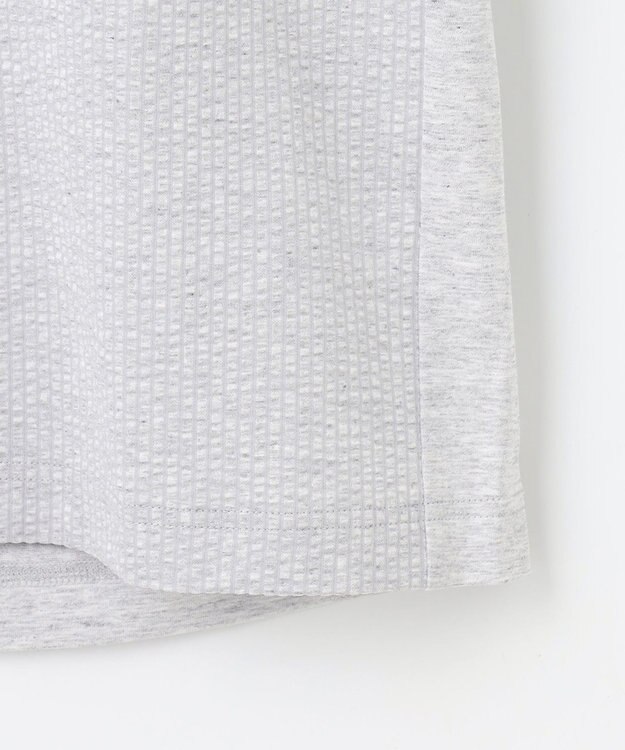 JOSEPH ABBOUD 【オリジナルオーガニックコットン使用】JOE COTTONサッカー Vネック Tシャツ ライトグレー系7