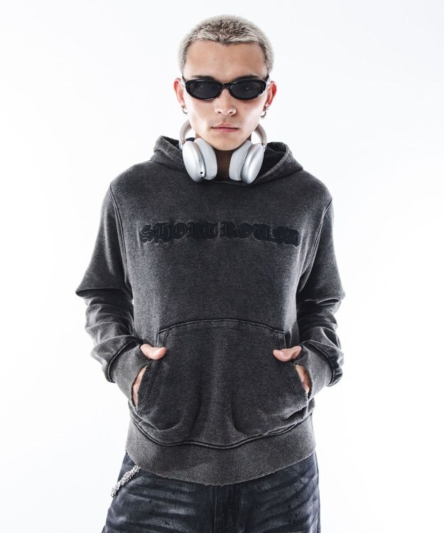 WEGO 【ユニセックス着用ITEM】コンパクトフィットロゴプルパーカー ブラックその他