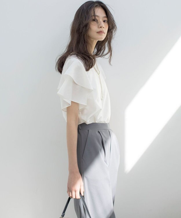 組曲 カールマイヤーフリル ブラウス アイボリー系