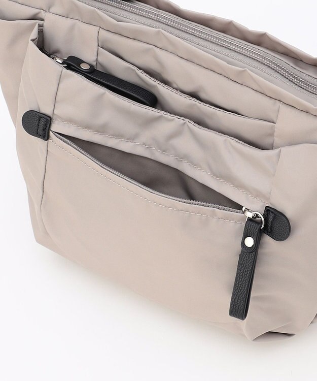 LA BAGAGERIE 【MONICA】ラウンドショルダーバッグ ライトグレー