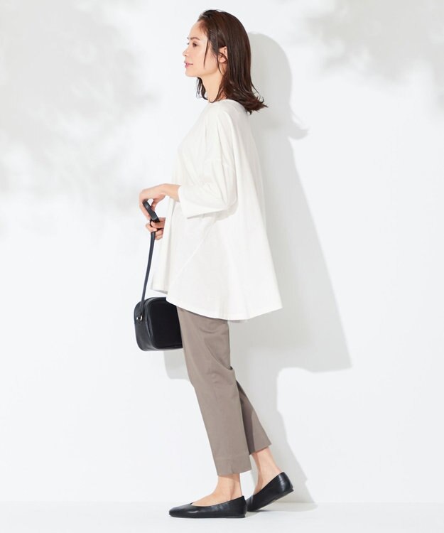 ANY 【洗える】テントライン カットソー アイボリー系