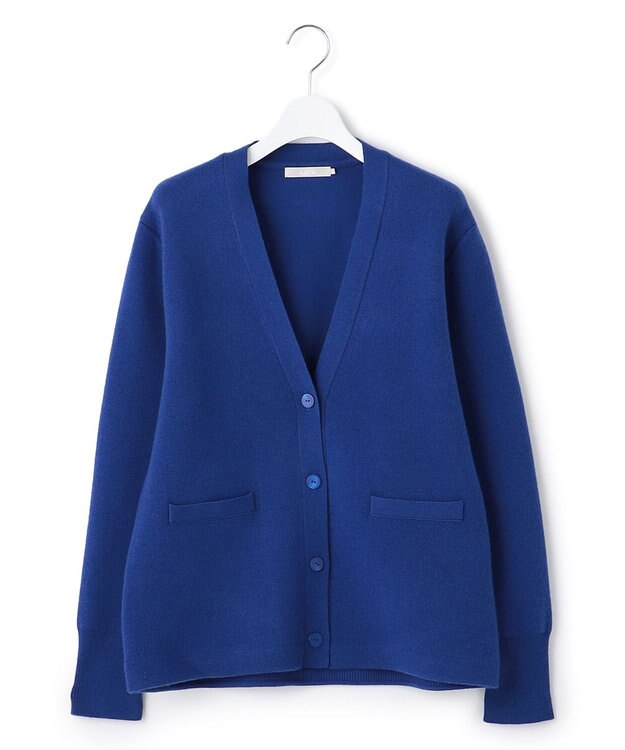 ICB 【洗える】ソフトカシミヤミックス Vネックニットカーディガン ロイヤルブルー系
