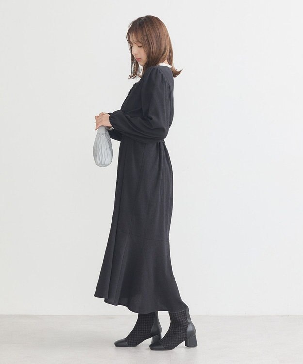 earth music&ecology ＳＥＴ２点カシュクールプルオーバー＋キャミワンピース Black