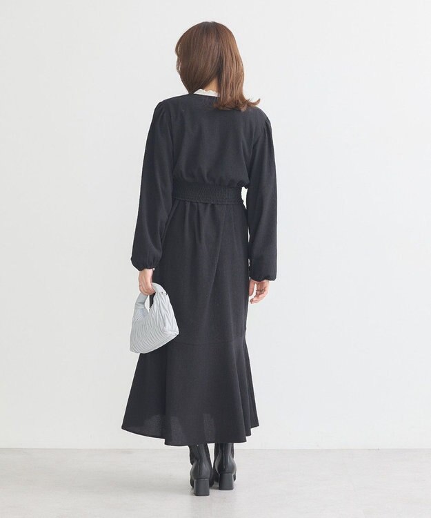 earth music&ecology ＳＥＴ２点カシュクールプルオーバー＋キャミワンピース Black